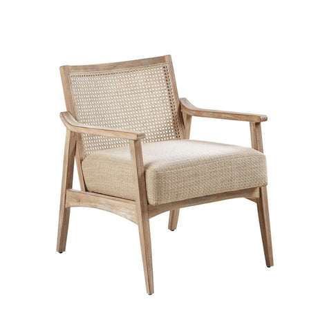 Cane Back Upholstered Accent Chair HouseOfZazla