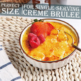 ONEMORE Ramekins 4 oz - Oven Safe Shallow Ramekins with Brown Rim for Creme Brulee - Speckled, Fluted, Set of 6 ONEMORE