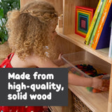 SPARK & WOW 8-Compartment Solid Wood Storage Cabinet - Toy Shelf Organizer for Kids - Shelves for Classroom - Includes Optional Wheels SPARK & WOW