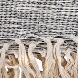 DII Rustic Farmhouse Throw Blanket with Decorative Tassels, Use for Chair, Couch, Bed, Picnic, Camping, Beach, & Just Staying Cozy at Home (50 x 60), Variegated Black DII