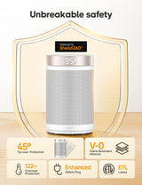 Dreo Space Heater, Portable Electric Heaters for Indoor Use with Thermostat and Remote, 2024 Upgraded, Digital Display, 12H Timer, 5 Mode, 1500W PTC Ceramic Fast Safety Heat for Office Bedroom Home Dreo