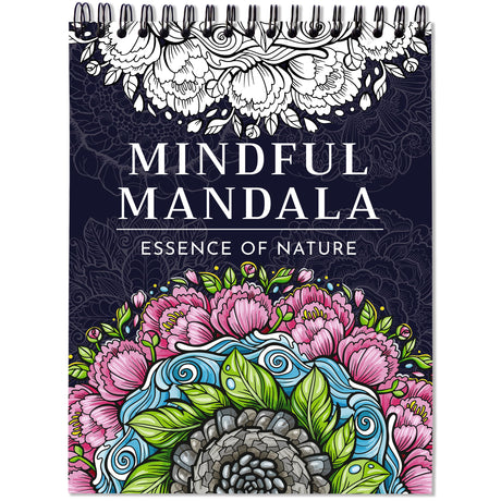 RYVE Mandala Coloring Book for Adults - 50 Unique Mandalas for Relaxation & Stress Relief - Spiral Coloring Book for Adults, Relax and Mindfulness Gifts for Women and Men, Spiral Bound RYVE