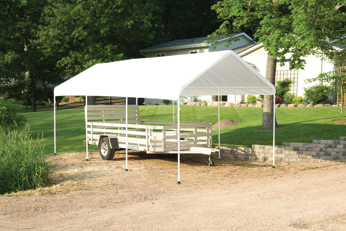 ShelterLogic 10' x 20' MaxAP 8 Leg Outdoor Gazebo or Heavy Duty Steel Canopy, White ShelterLogic