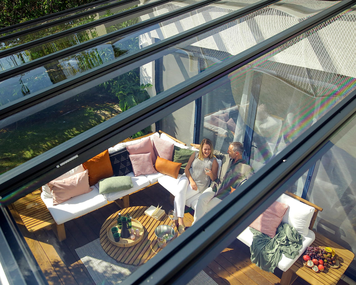 Palram - Canopia Stockholm 11x27 Patio Cover Outdoor Canopy, Gray DIY Kit Lean to Grill Gazebo Shade Canopy Covered Pergola Roof to Protect from Sun, Rain, Snow, UV Protected Polycarbonate Shelter Palram