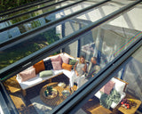 Palram - Canopia Stockholm 11x27 Patio Cover Outdoor Canopy, Gray DIY Kit Lean to Grill Gazebo Shade Canopy Covered Pergola Roof to Protect from Sun, Rain, Snow, UV Protected Polycarbonate Shelter Palram