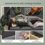 SONGMICS HOME Modular Sectional Sofa, Convertible 7-Seat U-Shaped Couch with Ottoman, Deep Seat, Sectional Couches for Living Room, Slate Gray ULCS065G01 SONGMICS HOME