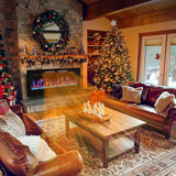 60" Electric Fireplace in-Wall Recessed,1500W Ultra-Thin Wall Mounted Fireplace Heater, Multicolor Flame Low Noise Timer Touch Screen &Remote Control Ludatido