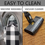 Home Sweet Home Doormat Set, 2-Piece Layered Front Porch Mat Combo, Natural Coir Welcome Mat with Black and White Buffalo Plaid Rug, Farmhouse Outdoor Entryway Decor for Porch, Patio, Home Homydecor