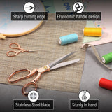 Mr. Pen- Fabric Scissors and Embroidery Scissors Set, 8.5" & 3.5", Stainless Steel, Rose Gold Premium Tailor Scissors, Sewing Scissors for Fabric Cutting, Fabric Shears, Heavy Duty Scissors Heavy Duty Mr. Pen