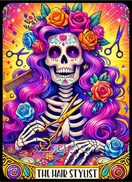 BYGFHLYW 5D Flower Diamond Art Kits for Adults, Skull Diamond Painting for Adults Beginner, DIY Full Drill Diamond Dot Gem Painting for Home Wall Decor 12x16inch BYGFHLYW