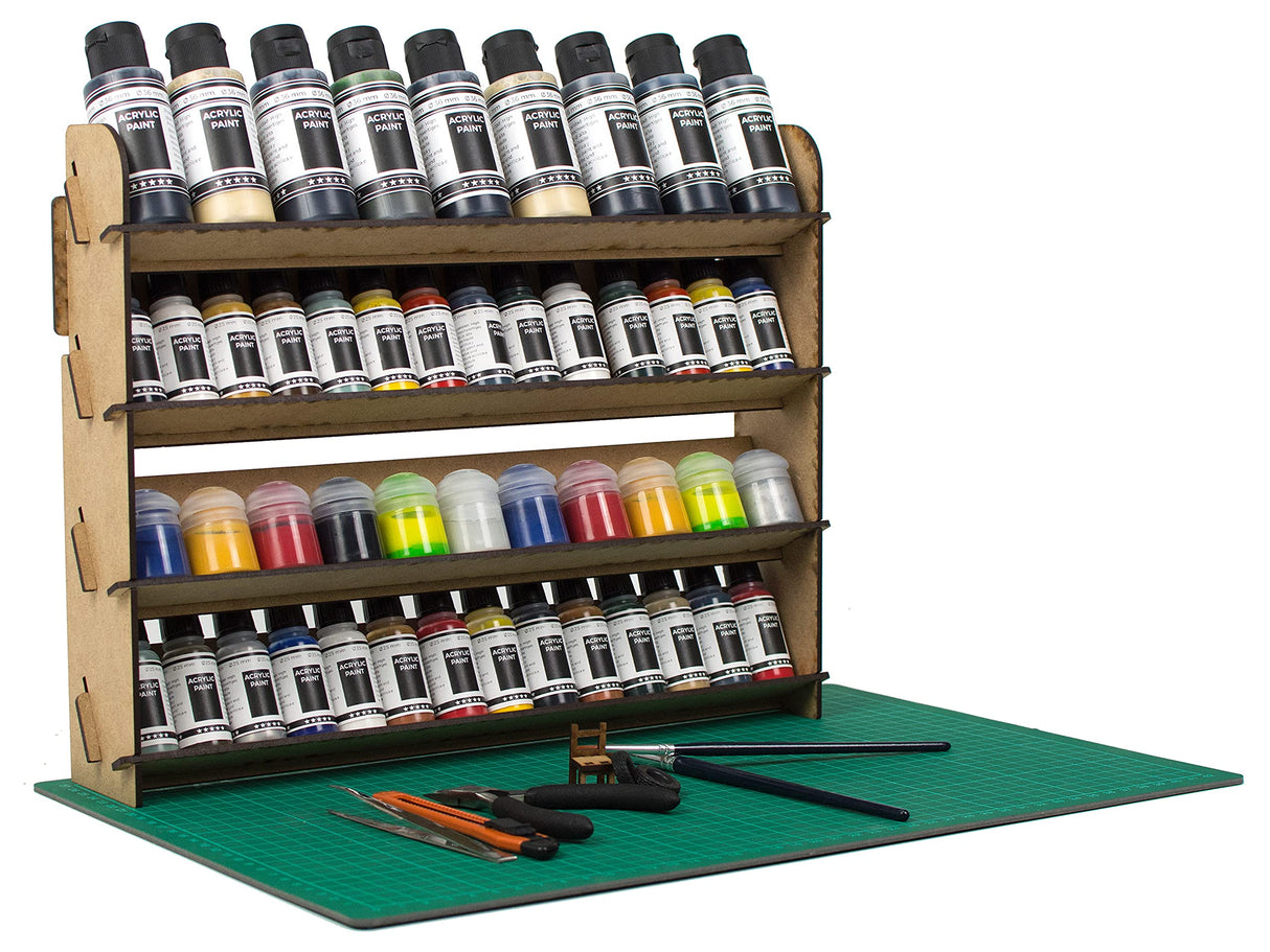 PROSCALE Paint Rack for Model Paints. Hobby Craft Citadel Vallejo Tamiya Army Wall Paint Rack Stand Paint Holder Organiser Miniature Warhammer Paint Storage Model Painting Station (Universal) PROSCALE