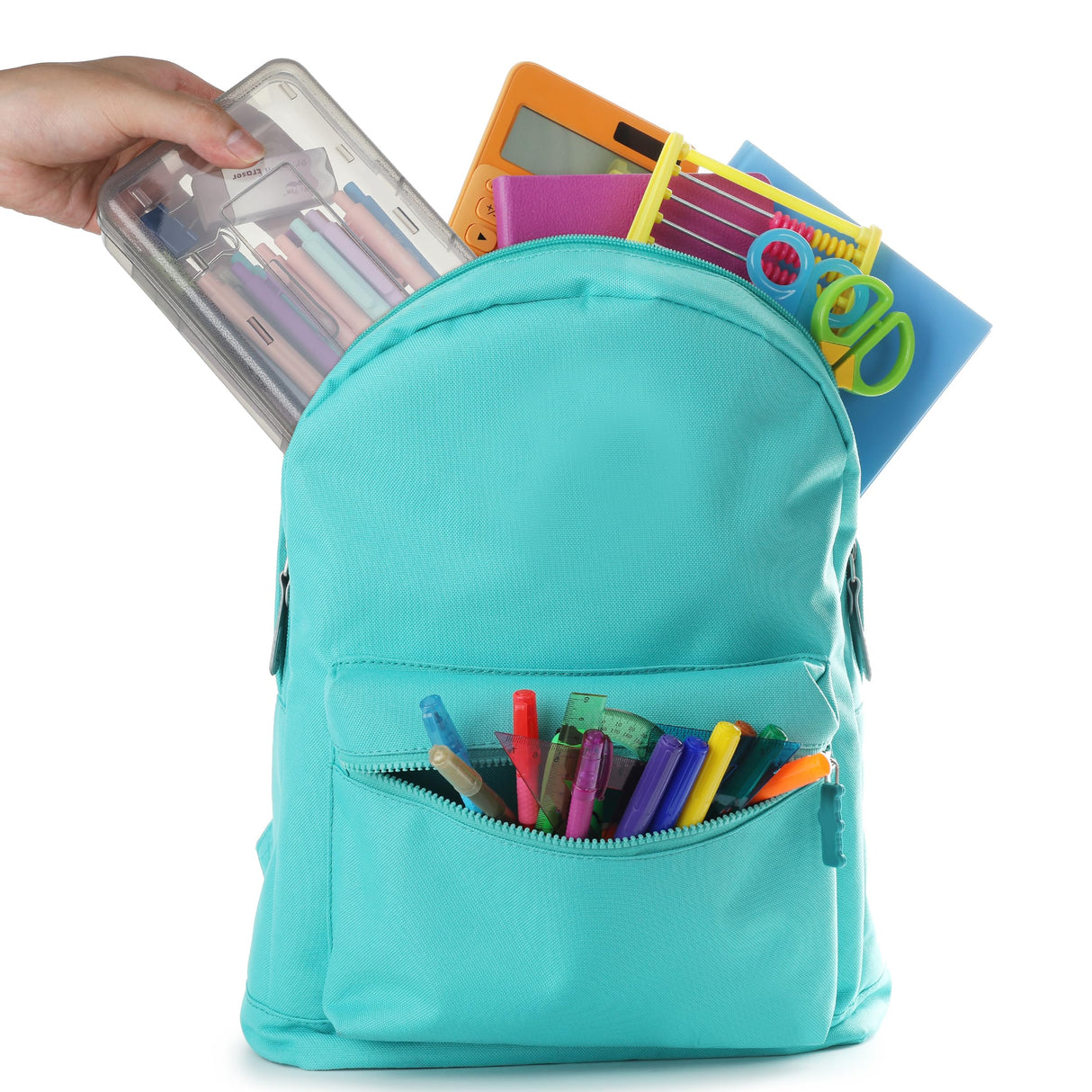 Mr. Pen- Clear Pencil Boxes, 3 Pack, Grey Shades, Snap-Tight Lid, Plastic Pencil Box Organizer, 7.9"x4.5"x2.4" Mr. Pen