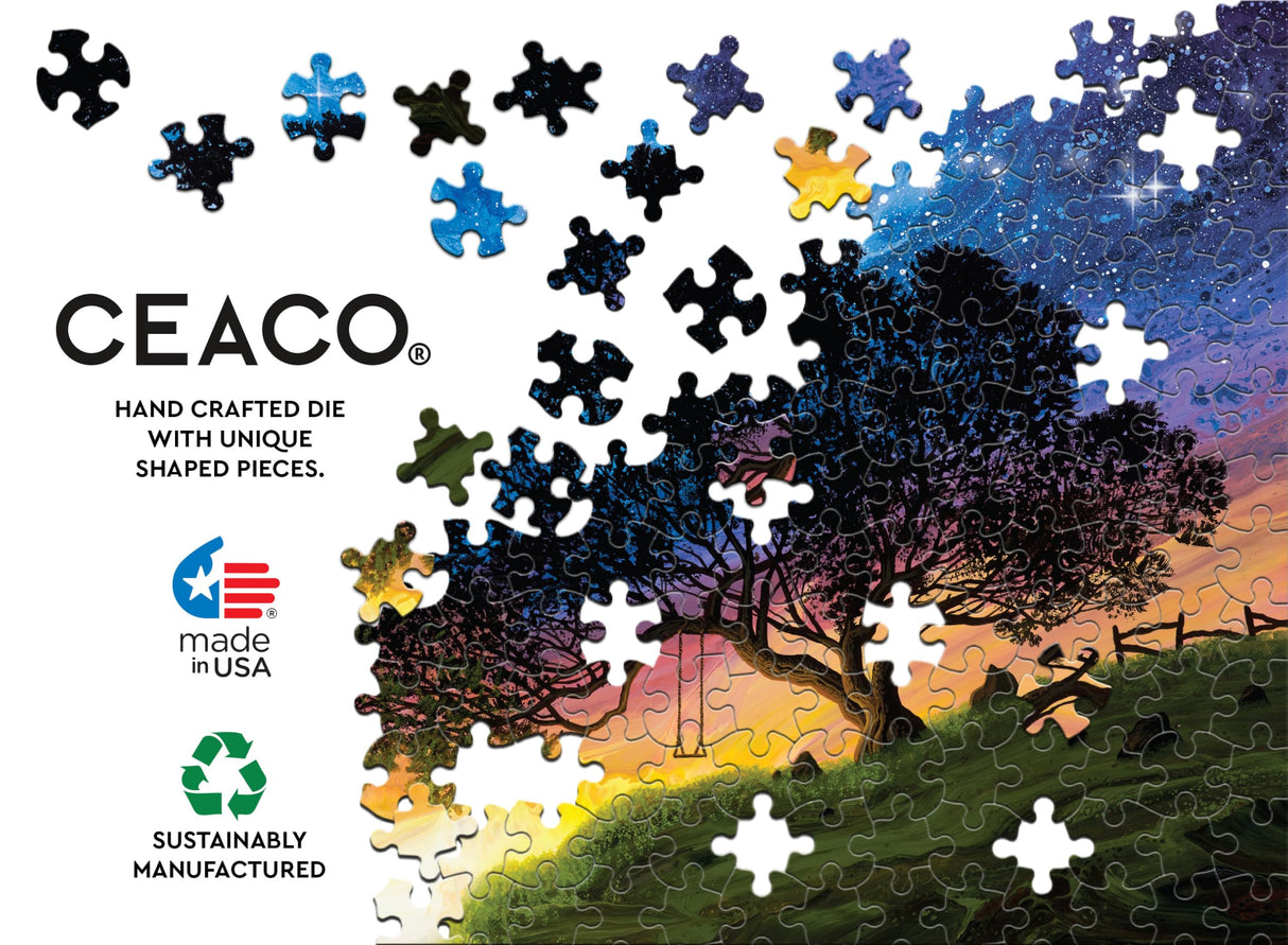 Ceaco - Glow in The Dark - Glowing Skies - 750 Piece Jigsaw Puzzle Ceaco