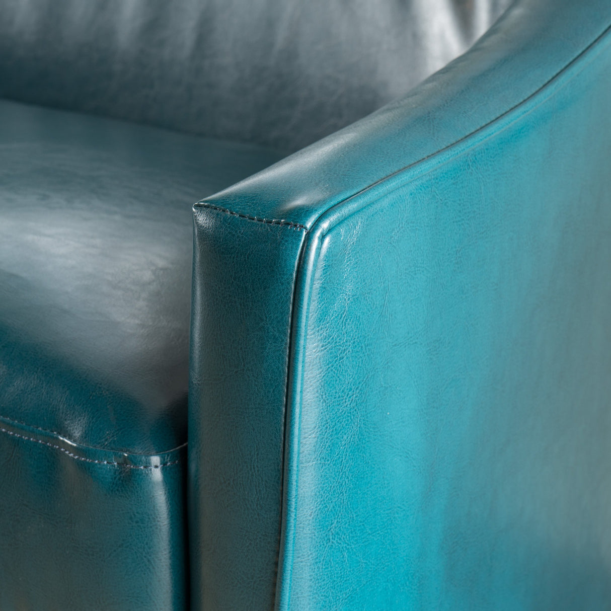 Christopher Knight Home Justine Leather Loveseat, Teal Christopher Knight Home