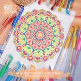 120 Pack Glitter Gel Pens Set, ZSCM 60 Colors Pens Include 48 Glitter Pens, 12Classic Pen With 60 Matching Color Refills, Canvas Bag For Adults Coloring Books Drawing Journaling Scrapbook ZSCM QUALITY DECIDES THE FUTURE