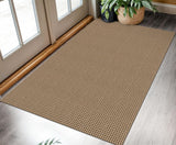 KOZYFLY Boho Rugs for Entryway 3x5 ft Washable Area Rug Non Slip Rubber Backed Entry Rug Woven Indoor Door Mat Cotton Kitchen Rugs Floor Carpet for Entryway, Foyer, Backdoor, Tan/Orange/Brown KOZYFLY