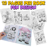 18Pcs Zoo Animal Coloring Books Bulk for Kids - 9"x11" Animal Party Favors with Jungle Safari Animals and Activity Sheets for Goodie Bags, Classrooms and Themed Birthday Supplies (Pack of 18) Bedwina