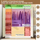 75" Tall 4 Doors Armoire Wardrobe Closet with Mirror and LED Light,Modern Freestanding White Wardrobe Armoire for Bedroom with Drawers,Modern Clothing Storage Cabinet for Bedroom(White) jiteentarou