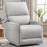 Korser Recliner Chair 360 Swivel Rocker Recliner Chairs for Adults, Small Recliners for Small Spaces, Upholstered Nursery Chairs with Side Pockets, Glider Rocking Chair for Living Room, Nursery Room Korser