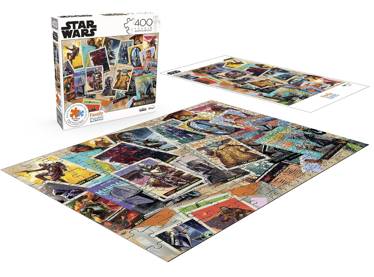 Buffalo Games - Star Wars - The Mandalorian Trading Card Expansion Pack - 400 Piece Jigsaw Puzzle for Families -Challenging Puzzle Perfect for Game Nights - Size is 21.25 x 15.00 Buffalo Games
