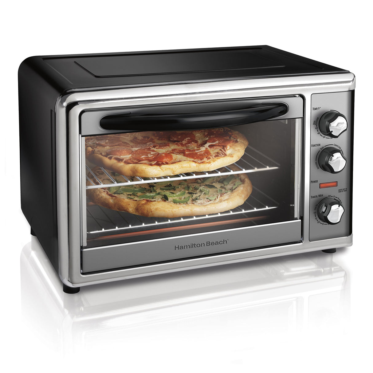 Hamilton Beach 31107D Convection Countertop Toaster Oven with Rotisserie, Extra-Large, Black and Stainless Hamilton Beach