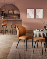 VASAGLE EKHO Collection - Bar Stools Set of 2, Bar Height Bar Stools, Kitchen Counter Stools, Mid-Century Modern Backless Counter Stools, 30-Inch Tall, Kitchen Island Home Bar, Caramel Brown VASAGLE