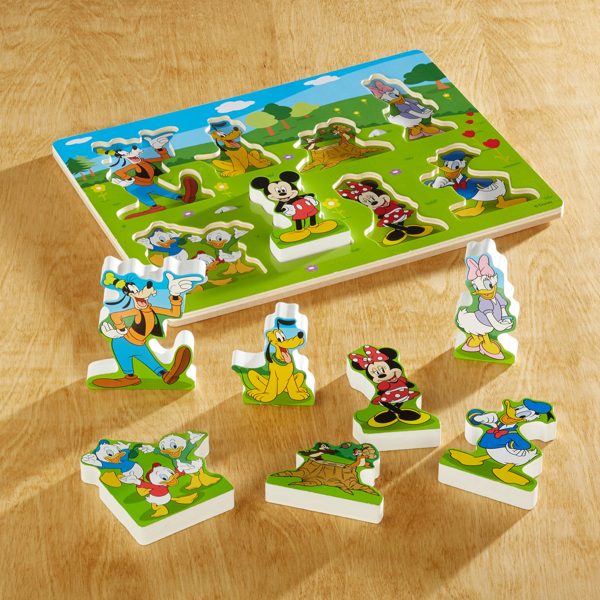 Melissa & Doug Disney Mickey Mouse Wooden Chunky Puzzle (8 pcs) Disney Characters Wooden Puzzle, Mickey Mouse For Toddlers And Kids Ages 2+ Melissa & Doug