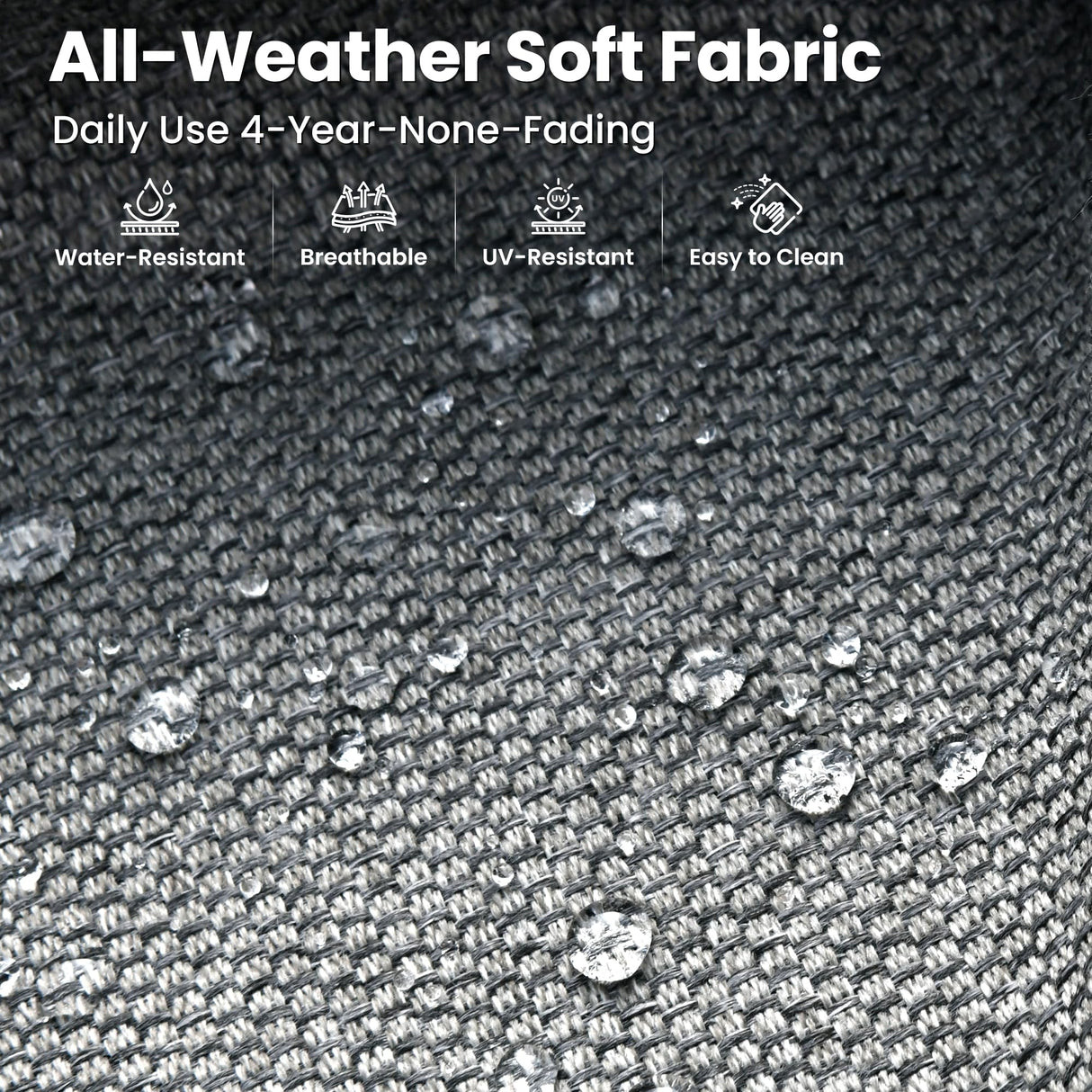 ovios 9 Pieces Patio Furniture Set Outdoor Sectional Sofa Couch with Fire Pit Table Rocking Swivel Chairs Deep Seat Chaise, Modern Modular Wicker Rattan Conversation Set, Dark Grey ovios