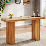 Tribesigns Long Bar Table, 62.9-Inch Rectangular Counter Height Pub Table for Kitchen Dining Room Tribesigns