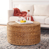 SAFAVIEH Home Collection – Jesse Wicker Coffee Table, Fully Assembled, Natural Fiber Accent Coffee Table with Iron Legs, Modern Coastal Style (SEA7035A) SAFAVIEH