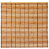 ORIENTAL Furniture Burnt Bamboo Cordless Window Shade - Two-Tone Honey 72" W Red Lantern