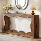 Tribesigns 63 Inches Farmhouse Console Table with Storage, Couch Table Behind Sofa, Long Entryway Table, Sofa Console Table, Narrow Console Table, Hallway Table for entryway Living Room, Brown Tribesigns