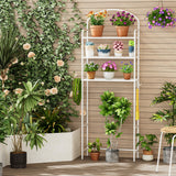 Selenvia 3-Tier Over The Toilet Storage, Metal Bathroom Shelves with 4 Hooks and Toilet Paper Holder, White Selenvia