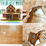 3D Wooden Puzzles Little House Building Model Kits for Adults, 7.9"*4.7"*5.5", 3D Jigsaw Brain Teaser Puzzles, Log Cabin Model Kits Wooden Hut Model (1PCS) MPIUET