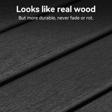 ACUEL 48" HDPE Outdoor Bench, All-Weather & Fade-Resistant 2-Person Garden Bench, Low Maintenance Patio Bench for Garden, Porch & Patio,Black ACUEL