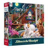 Ceaco - Harmony - Image World - Kittens in The Moonlight - 500 Piece Jigsaw Puzzle Ceaco