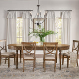 Mercantile Drop Cloth Curtain Panel, Light Filtering Ring & Tab Top with Attached Valance, 84 in Long x 50 in Wide, Farmhouse Single Window Panel, Bedroom, Living Room & Dining Room, Off White Mercantile