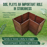 Dalen Modular Raised Bed Garden – Faux Wood – 8 Panel Starter Pack – Makes Square Foot Gardening Easy – 12x9 in Dalen