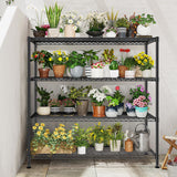 45 "W Metal Shelving Unit 4 Tier Storage Shelves Adjustable Wire Shelving Metal Shelf Pantry Shelves Wire Rack Commercial Shelving for Kitchen Pantry Utility Room Garage 45 "W x 59.4 "Hx 13.5" D Black DurayLoly