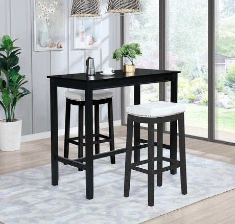 Linon 42 inch Bar Height Pub Claridge Table, Black Linon