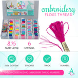 Athena's Elements Embroidery Floss - 276pcs Embroidery Thread and Accessories - Colors are Labeled with Std Codes - Perfect Thread for Cross Stitch, Hand Embroidery Athena's Elements