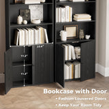 IRONCK Bookcases and Bookshelves with Doors and Storage, 6-Tier Tall Bookshelf, Book Shelf for Home Office, Living Room, Bedroom IRONCK