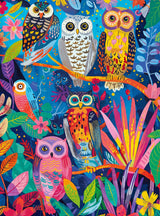 Cross & Glory - Hootenanny: Birds in Paradise - 1000 Piece Jigsaw Puzzle for Adults | Vibrant Indian Garden & Owl Design | Challenging and Artistic Cross & Glory