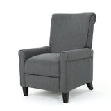 Christopher Knight Home Christopher Knight Home Charell Traditional Fabric Recliner, Charcoal / Dark Brown GDFStudio