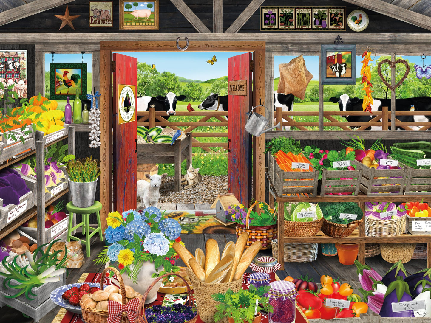 Ceaco - Tracy Flickinger - Country Market - 500 Piece Jigsaw Puzzle