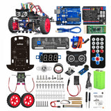 OSOYOO Model 3 Robot Car DIY Starter Kit for Arduino,Educational Motorized Robotics, Remote Control App, Learning How to Code, IOT Mechanical Coding for Teens and Adults OSOYOO