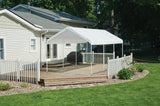 ShelterLogic 10' x 20' MaxAP 8 Leg Outdoor Gazebo or Heavy Duty Steel Canopy, White ShelterLogic