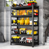 72''H Garage Storage Shelves Heavy Duty Garage Shelving Units, 3000 LBS Steel Industrial Shelving, Adjustable 5-Tier Metal Utility Shelf Organizer for Warehouse, Basement, Black (72''Hx36''Wx16''D) ErgoNova