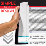 Franklin Sports Anywhere Table Tennis – Complete Portable Ping-Pong Set – includes Ping-Pong Paddles, Balls, Net, Plus Easy-Carry Bag – Easy Set-Up – Expands to 6’ – Easily Attaches to Table Surfaces Franklin Sports