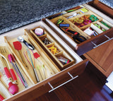 Lipper International 8884 Bamboo Wood 4-Part Drawer Organizer with Removable Dividers, 17-1/2" x 4" x 2-1/2" Lipper International